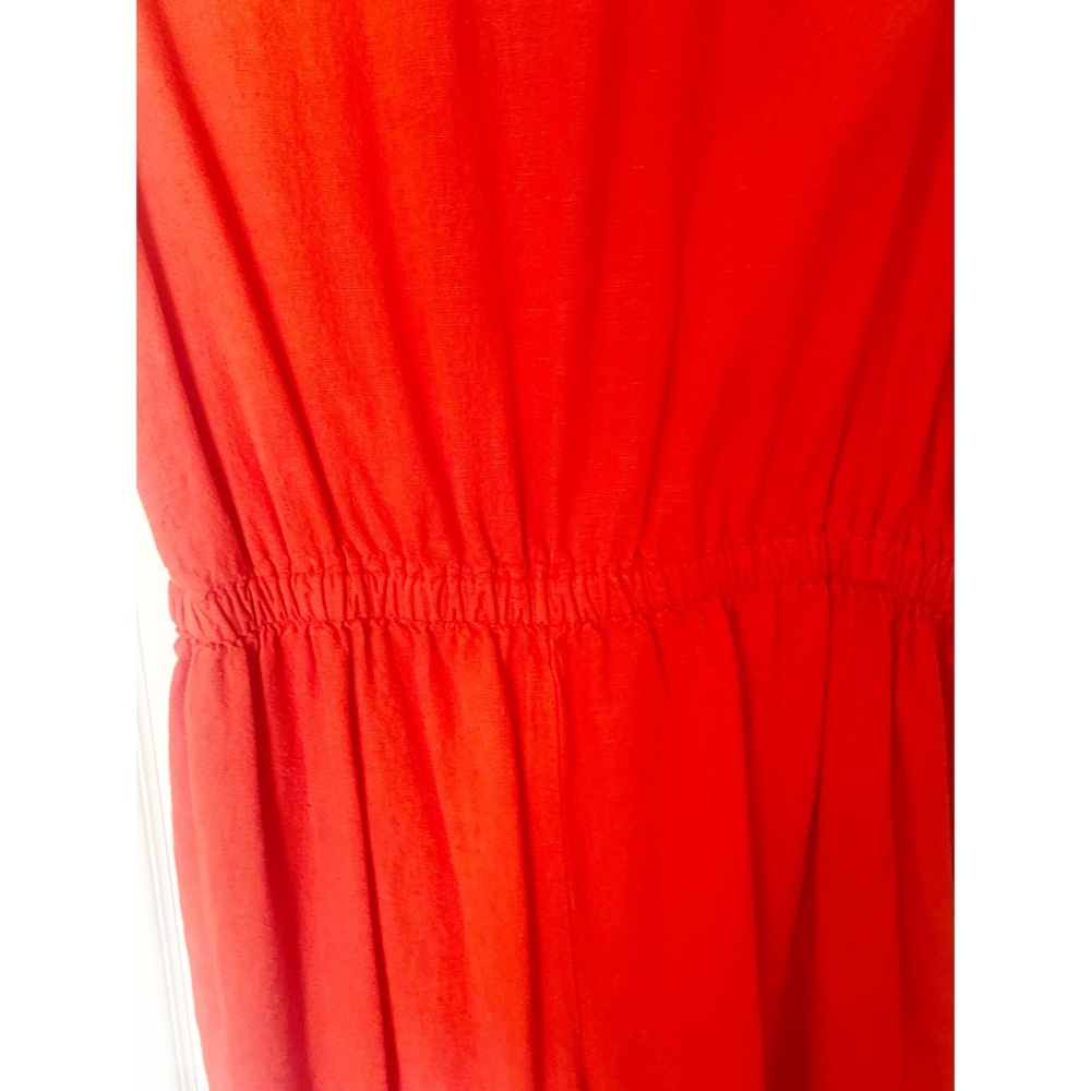 A New Day Orange Linen-Rayon Wrap Romper Dress XL - Picture 7 of 8